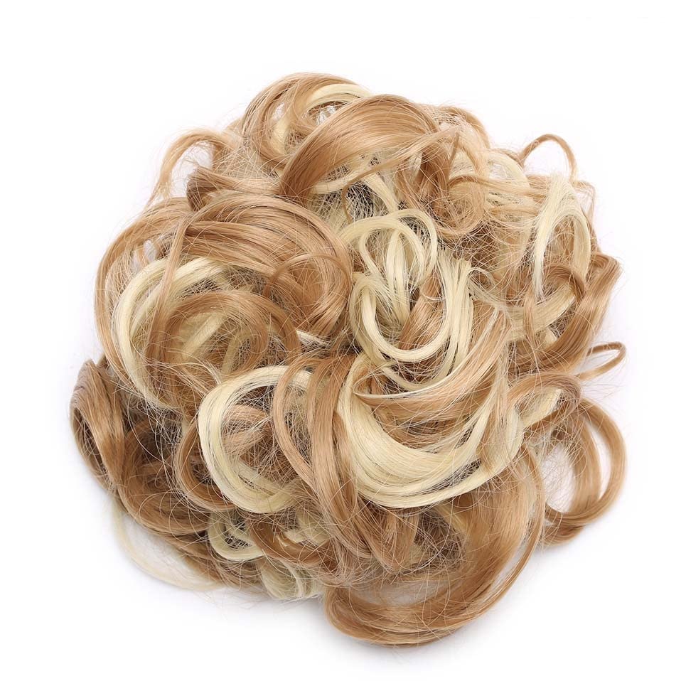 GSOUL Hair Bun Pieces for Women 80cm Women's Synthetic Bun Messy with Elastic Band Hair Curl Wig Ponytail Extension Extensions