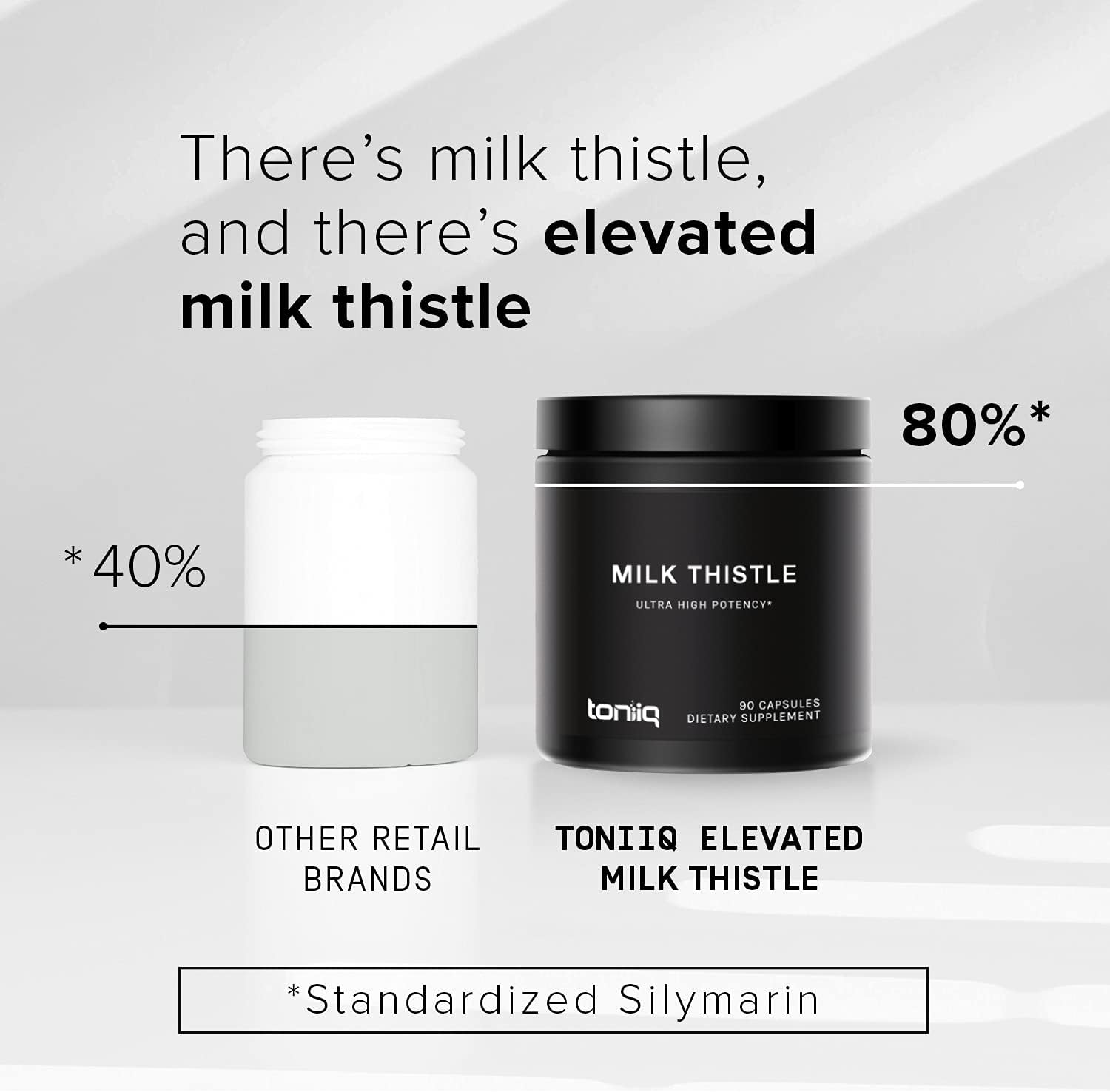 Ultra High Strength Milk Thistle Capsules - 25,000mg 50x Concentrated Extract - 80% Silymarin - Highly Purified and Highly Bioavailable Liver Support Supplement : Health & Household