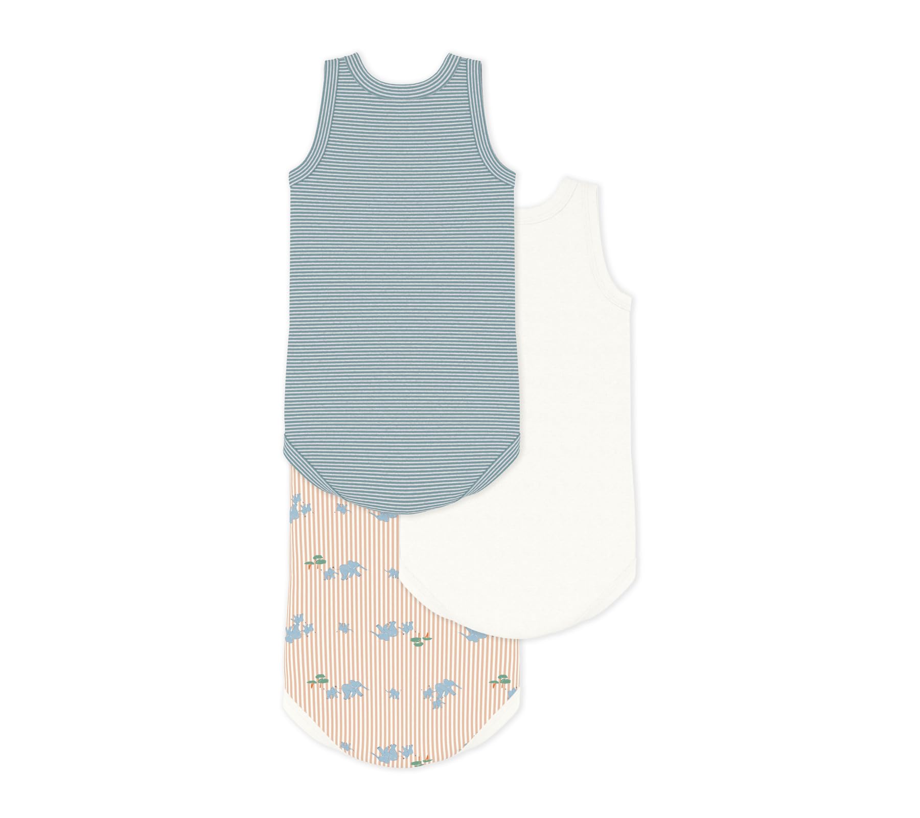 Petit Bateau A0fsq Biancheria intima GIORNO Unisex - Bimbi 0-24 (Pacco da 3)