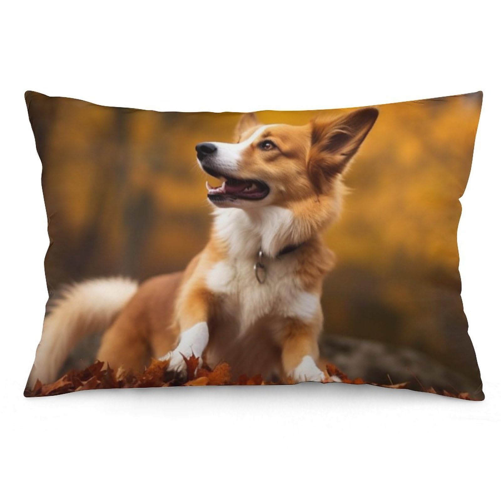 NTVOWPZO 2 Pack Decoration Throw Pillow Covers 20"x30" Pillowcases Covers Dog Fall Pillowcases Modern Farmhouse Home Decor Sofa Cushions Covers for Couch Bed Living Room