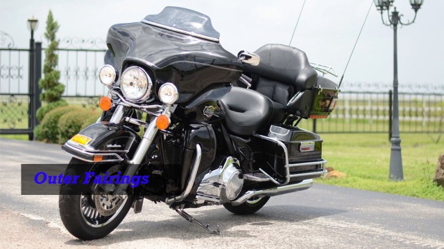 Copertura Carena Anteriore Per Harley Touring 1996-2013 - Nero, Bat Wing, Protezione Vinile - Foto 5