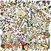 200 Stück PET Transparente dekorative Aufkleber, Vintage Pflanzen Blumen Sticker, 9 Naturthemen Pflanzen Aufkleber für Sammelalbum DIY Fotoalben Basteln Tagebuch Briefumschläge