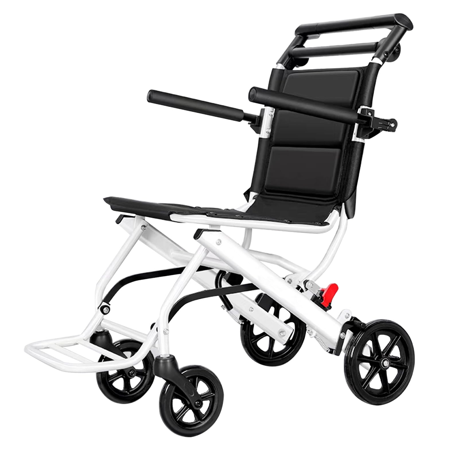 Silla de Ruedas Plegable Ultra-Ligera de Aluminio con Freno para discapacitados y Mayores,Silla de Ruedas de Aluminio para Viajes, Silla de Ruedas de tránsito(Rear Wheel 30cm/11.8in)