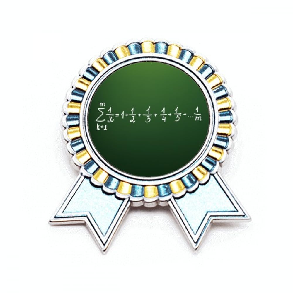 Broche Math Formula médaille Art Déco en métal avec finition soignée - 4