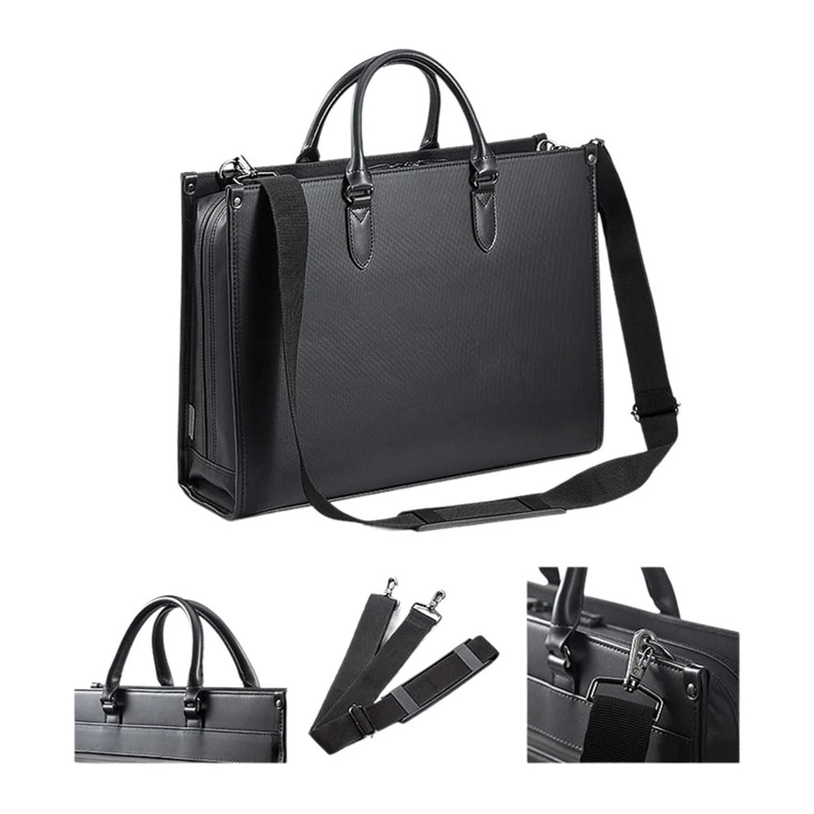 Borsa impermeabile for laptop da 14 a 15,6 pollici, valigetta unisex da lavoro, antifurto con tracolla, borsa sottile da viaggio