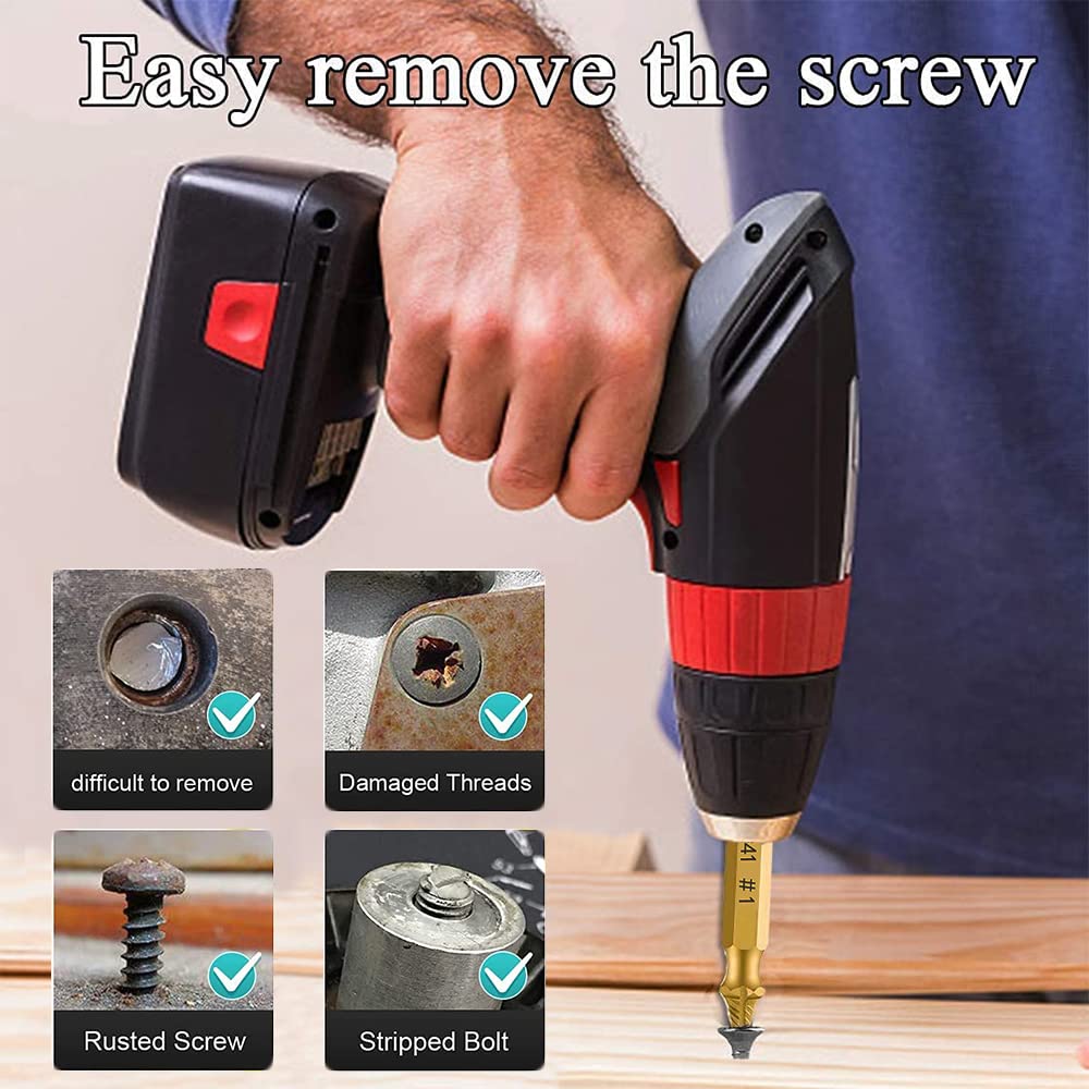 Drado Moer Remover Set, 14-delige Drill Bit with Hex Adapter, Moer Extractor Socket, Screws & Bolts Extractor Set, Verwijderen van Beschadigde, Bevroren Drado Moer Remover Set, 14-delige Drill Bit with Hex Adapter, Moer Extractor Socket, Screws & Bolts Extractor Set, Verwijderen van Beschadigde, Bevroren