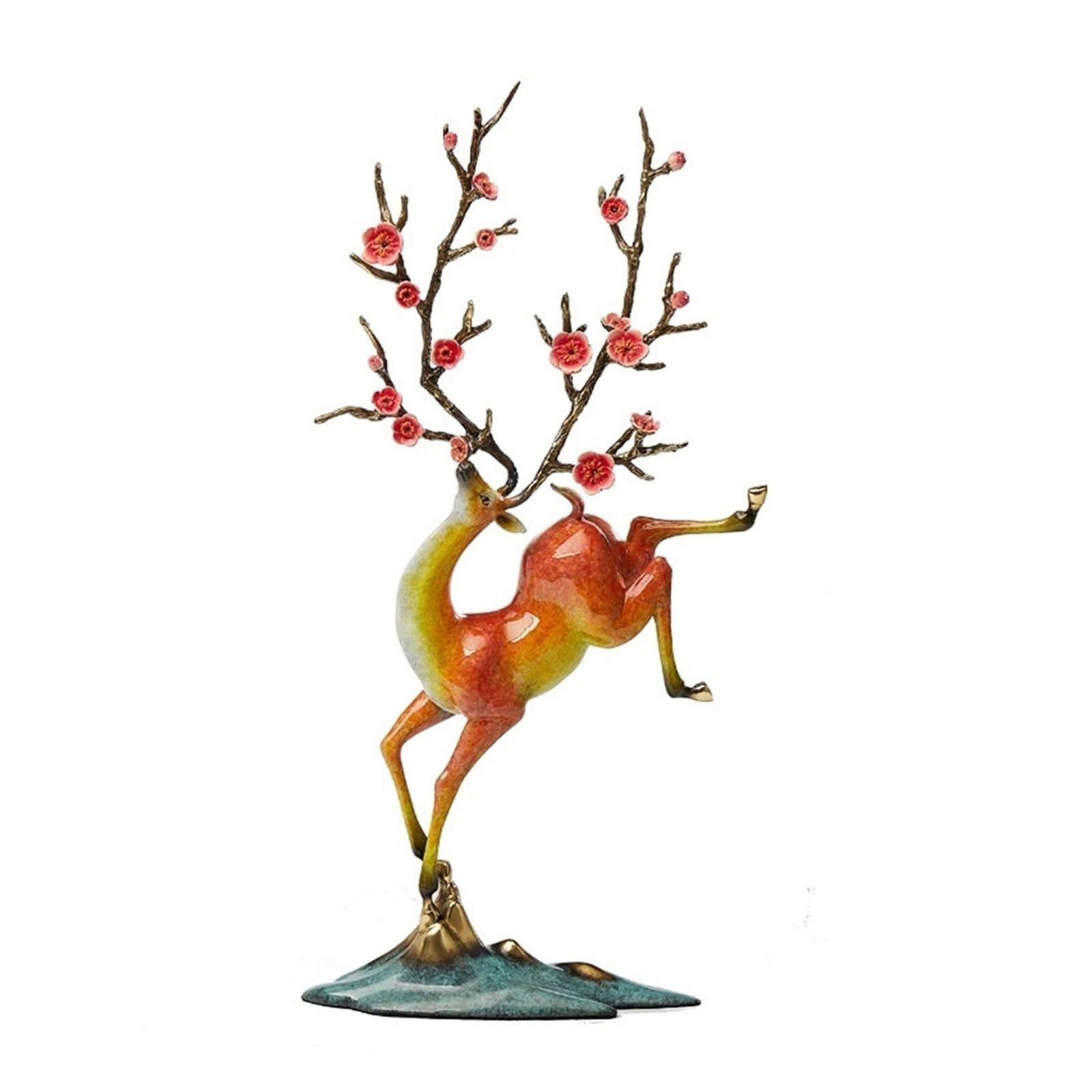 GLETSF Brass Decor Indoor Desktop Statue Back Entrance Ornament Dragon Jinshan Home Entrance Living Room Decorative Decoration Statues For Home Decor,