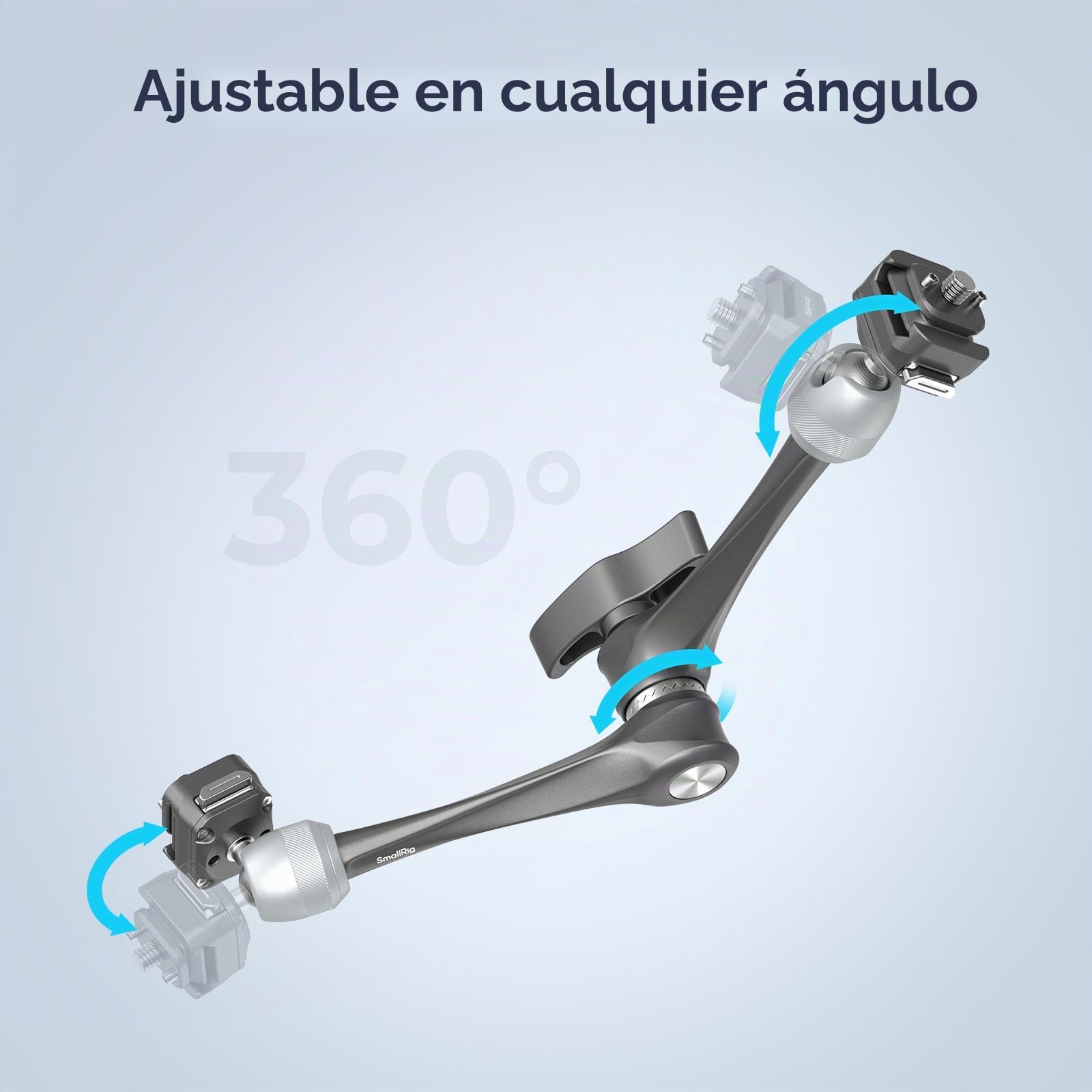 SMALLRIG 11" Roseta Brazo Mágico, Estructura de Liberación Rápida HawkLock H21, con Tornillos de 1/4"-20 y Pasadores Antigiro, para Monitores, Luces, Capacidad de Carga Máxima 3kg - 4489