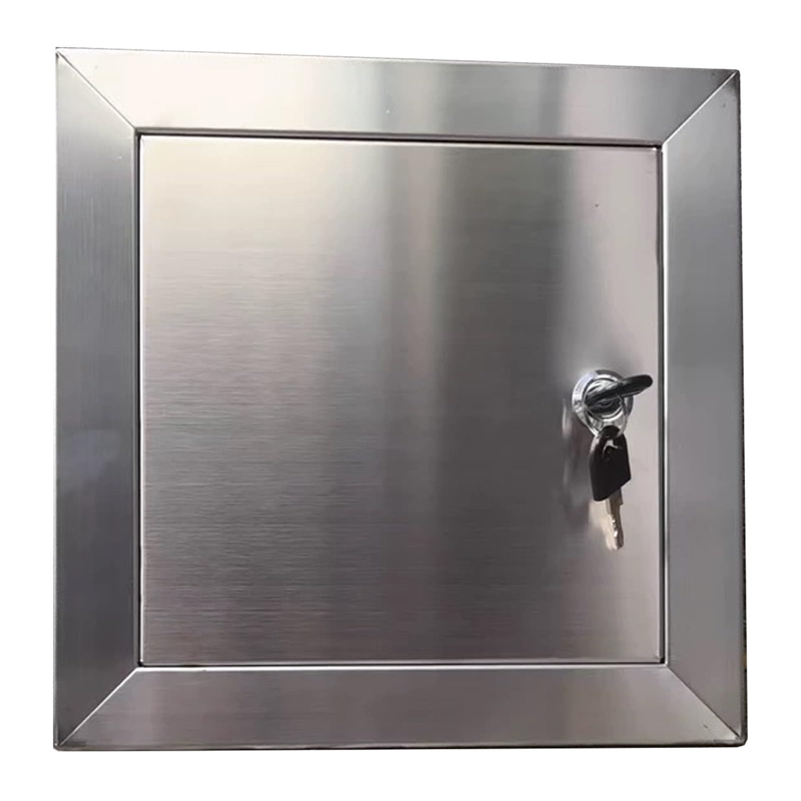 Access Lockable Panel with Key Stainless Steel Push-Lock Door for Plumbing/Communication/Water Meter Square Rectangle Wall(450x450mm)