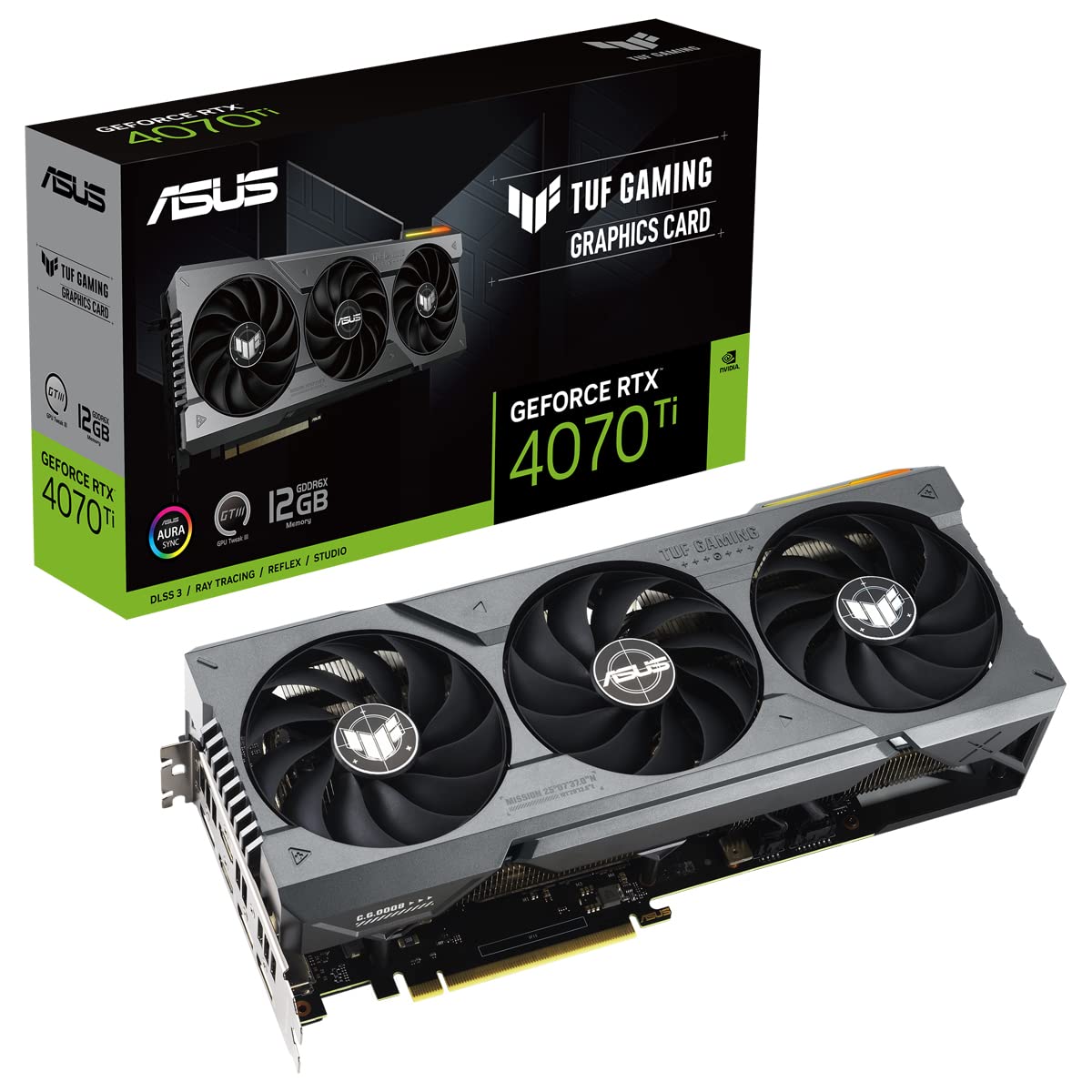 ASUS GeForce RTX 4070 Ti 12GB グラフィックカード ASUS TUF Gaming GeForce RTX 4070 Ti - Tarjeta Gráfica Gaming (PCIe