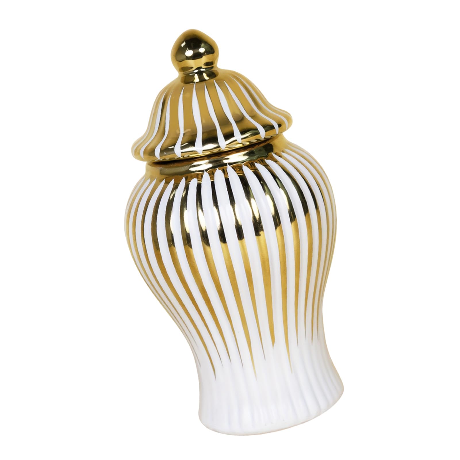 ZEPFJHE Multipurpose Ceramic Vases Porcelain Gingers Jar for Floral Arrangements Wedding Table Centerpieces Temple with Lid Ceramic Gingers