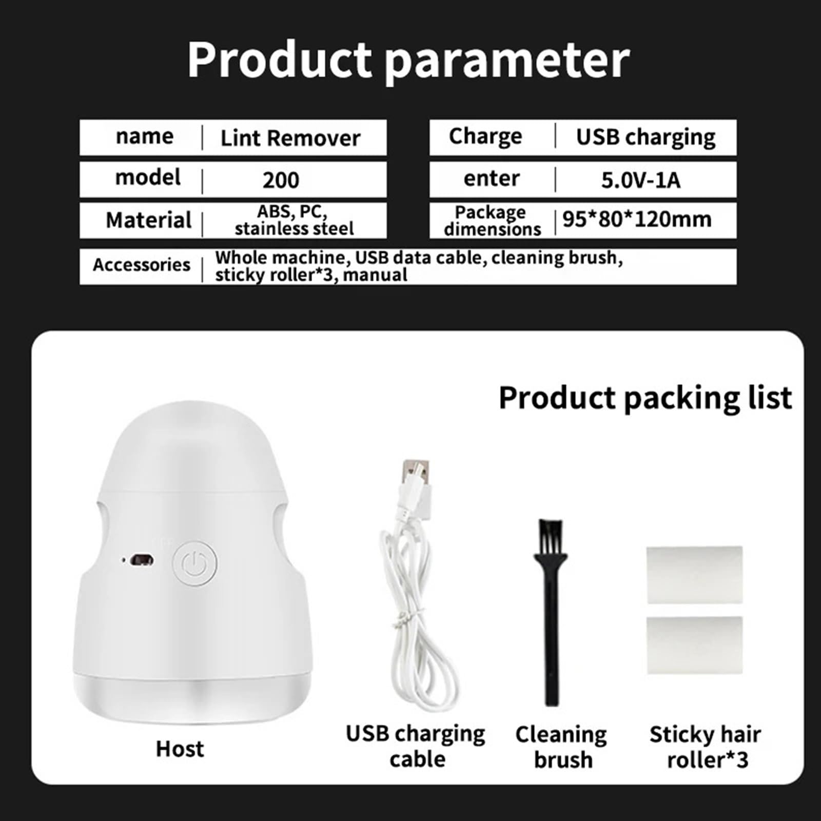 Rasoio per tessuti Trimmer per palle di capelli elettrico Rullo per capelli appiccicoso Rullo per capelli Spazzola per capelli appiccicosi Spazzola per capelli Ricaricabile USB Portatile Rimozione