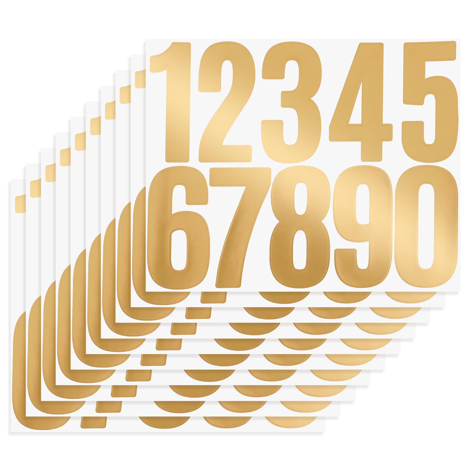 4 vellen cijferstickers, goud en zilver, cijfers om op te plakken, 0-9 kleefcijfers, 320 stuks, glitterstickers, zelfklevende cijfers voor doe-het-zelf handgemaakte verzamelalbums, wenskaarten