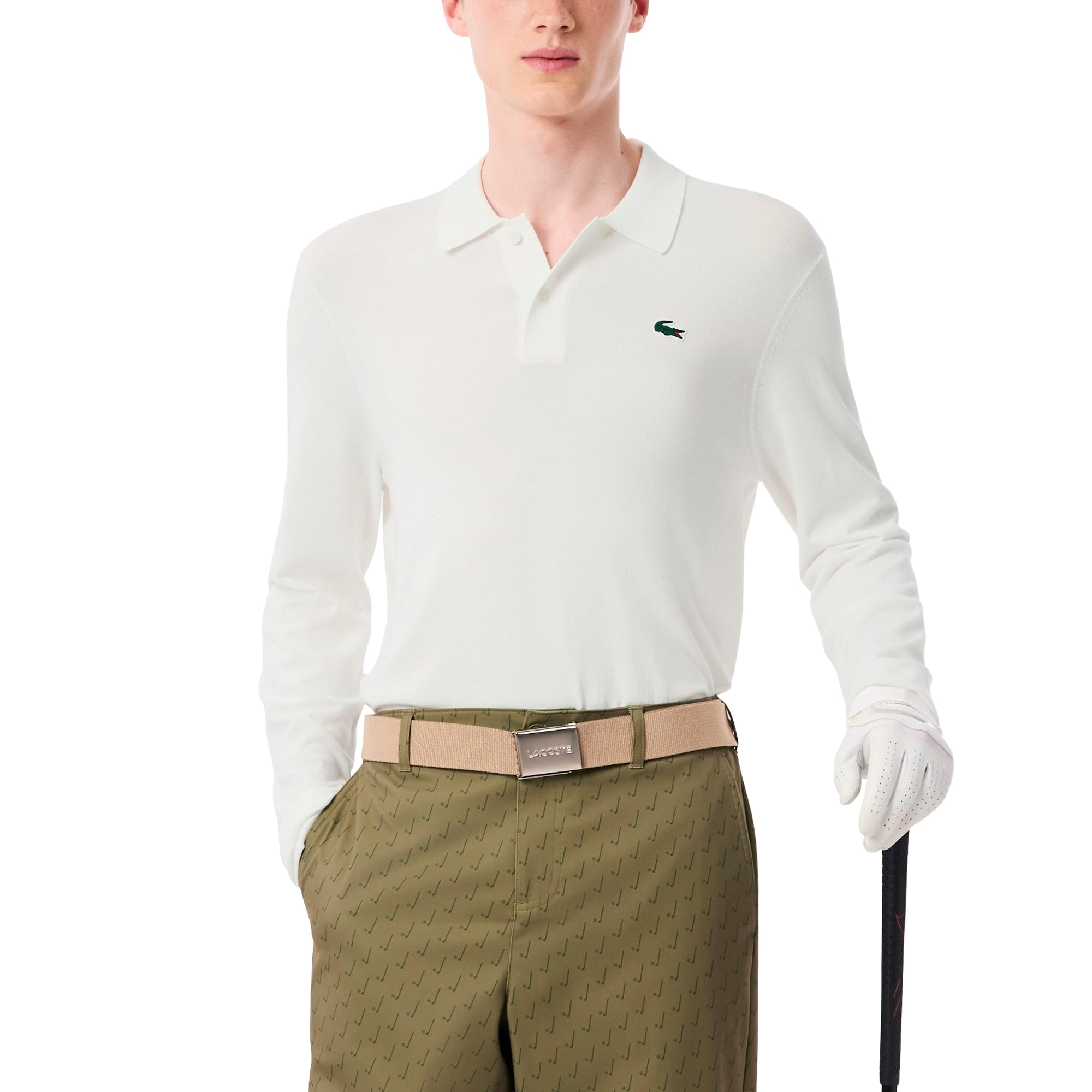 Men's Polo Collar Stretch Golf Sweater