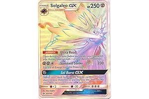 Solgaleo GX Rare Rainbow Pokemon Card - Sun Moon Ultra Prism Expansion Pack