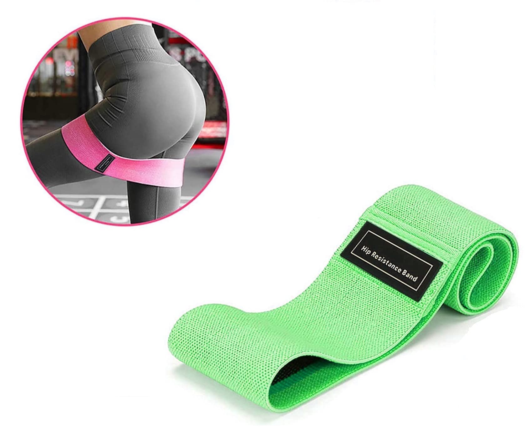 Serveuttam Fabric Resistance Band - Loop Band for Workout for Women | Hip Resistance Band | Exercise Bands Booty Bands (Green) (B09B81RT4Y) Amazon Price History, Amazon Price Tracker