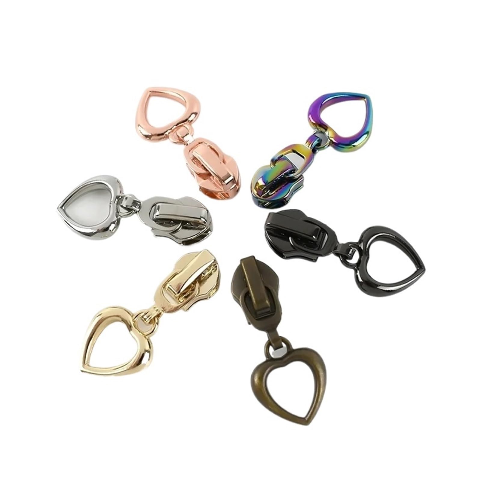 10/30/50 Pz 5# Cursori for Cerniere in Nylon Giacca Abbigliamento Zip Testa Tira Zip Kit di Riparazione Borsa Fai da Te for Cucire Estrattore Accessori(Gold,50PCS_NO5)