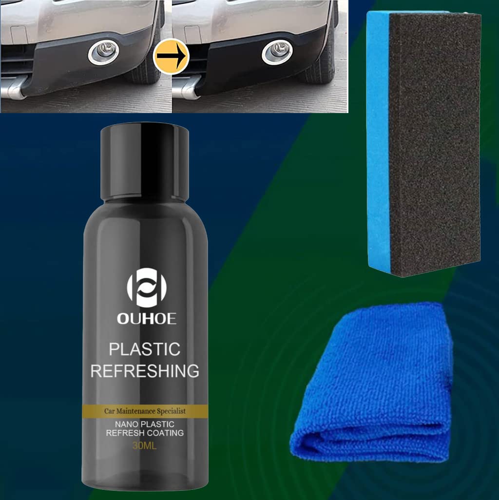 Nywaba 2022 New Plastic Revitalizing Coating Agent, Nano Refreshing Coating, Car Parts Retreading Agent Automotive Interior Cleaning Waterproof and Dustproof Effective Restoration