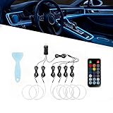 Car Interior Lights for Nissan NV 3500 2010–2025, Car Ambient Lighting Kits, Multiple Light Modes, Interior Car LED Strip Lights with Remote Control, Sync to Music, 8m