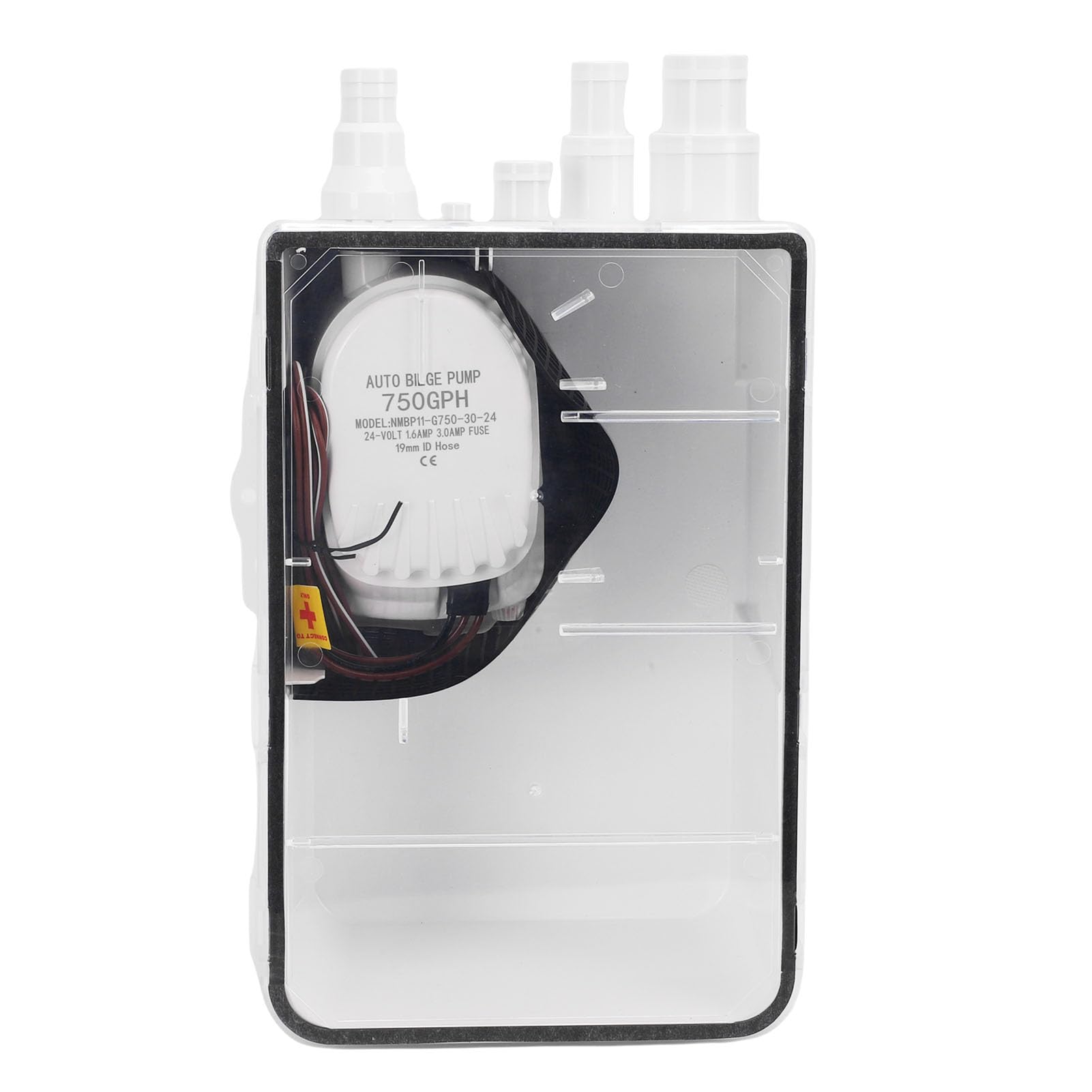 Yosoo Health Gear Automatyczna Pompa do Miski Prysznicowej 750GPH do łodzi, Konstrukcja z Wieloma Wlotami Pojazdów Kempingowych i łodzi, łatwa Instalacja Odprowadzania Wody z Kabiny
