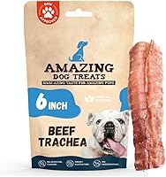 Vista 1 de Amazing Dog Treats - 6 Inch Beef Trachea Dog Chews (10 pcs - 16.5 oz) - Trachea Dog Treats - NO Hide - Digestible and Safe Chews for Dogs