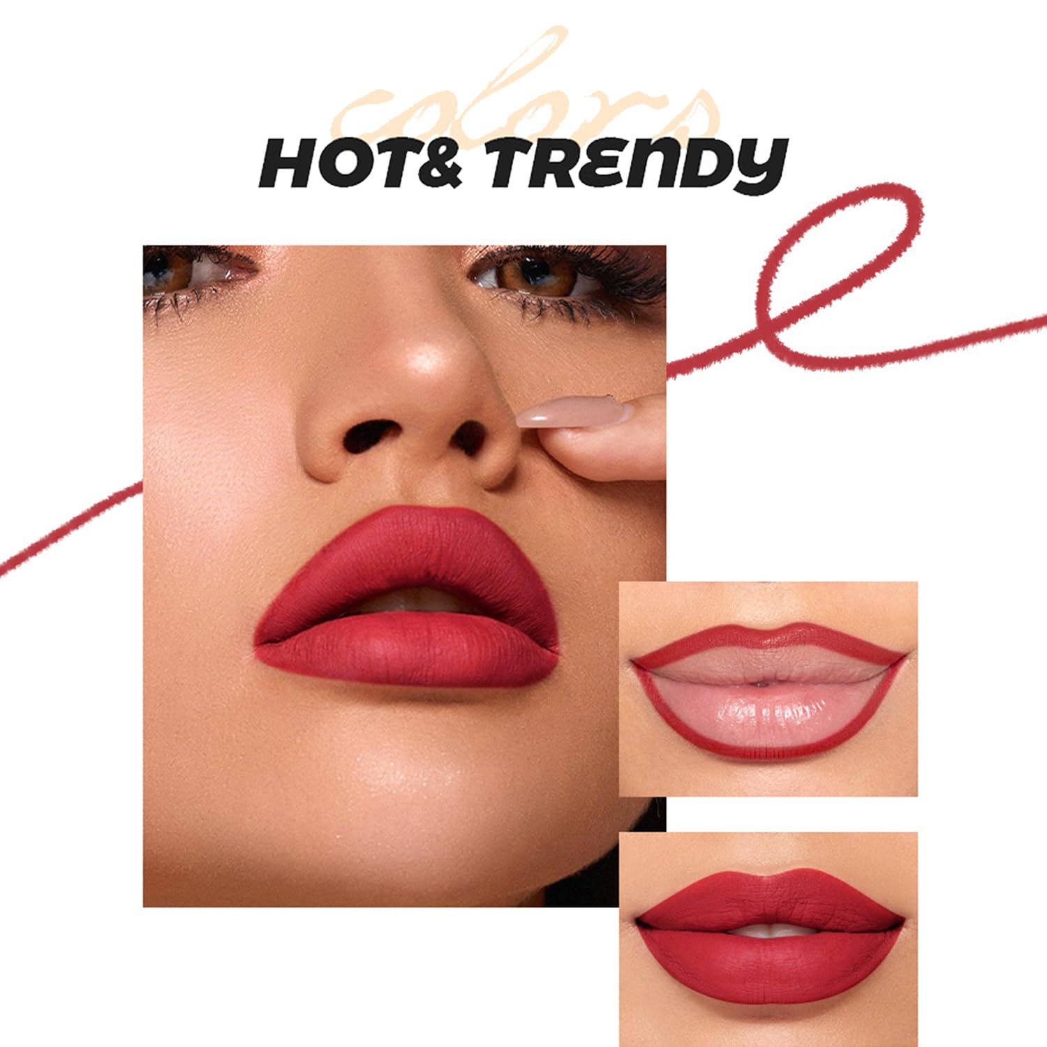 12Pcs Matte Lip Liner Pencil Set, Waterproof Lipliner Pencil Lasts 24H +, Smudge-Proof Lip Liner Pen - Image 2