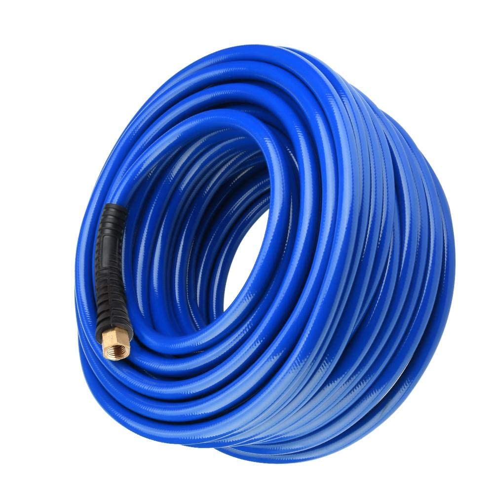 Ejoyous 900 Psi - Tubo aria compressa in gomma, 30 m, tubo pneumatico flessibile per compressore d'aria in PVC, raccordo rapido e attacco rapido con connettore rapido 1/4" BPS, diametro interno 9,5