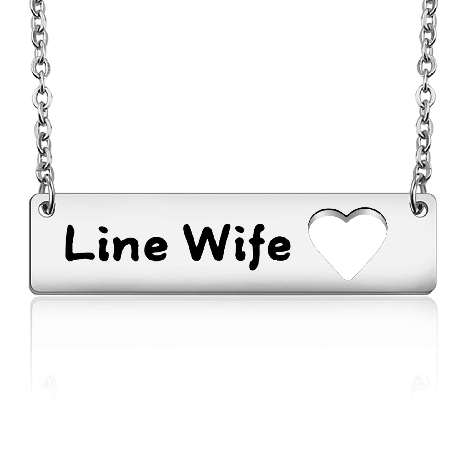 PLITILineman Wife Gifts Lineman Life Gifts Line Wife Gifts Pole Wife Gifts Line Man Wife Jewelry Lineman Ladies Gifts Lineman Pride Pole Wife Gifts Line Wife Bar Necklace