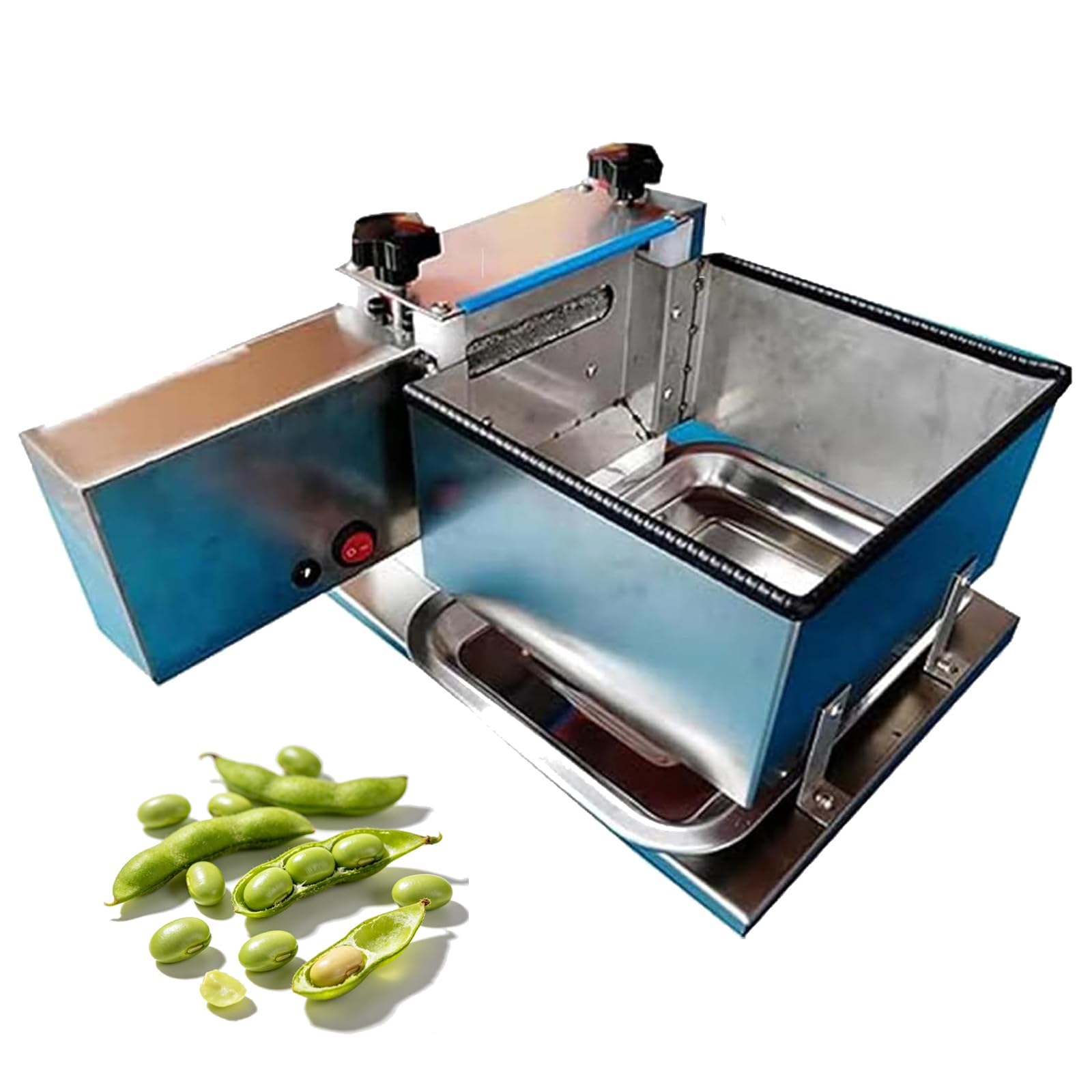 Eiwitany Semi-Automatic Electric Pea & Bean Sheller with Base, Applicable for Household, Kitchen, Restaurant and Market Scenarios