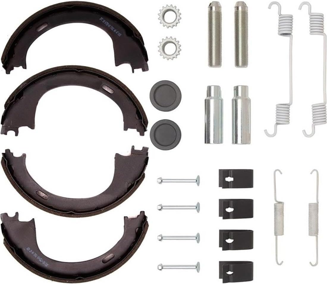 4X Parking Brake Kit - Parking Brake Shoe and Hardware Kit Replacement fits Ford F-150 2005-2007 5.4L V8, fits Ford F-150 2005-2007 4.6L V8