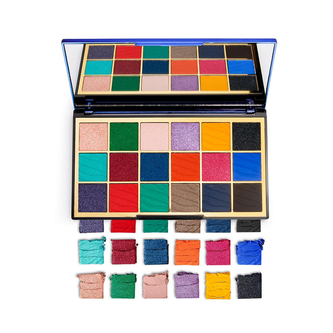 Makeup Revolution Wild Animal Integrity Eyeshadow Palette β 18 Ultra-Pigmented Matte & Metallic Shades | Bold, Buildable Colors | Smooth Blendability | Long-Lasting Wear | Ideal for Day-to-Night Looks