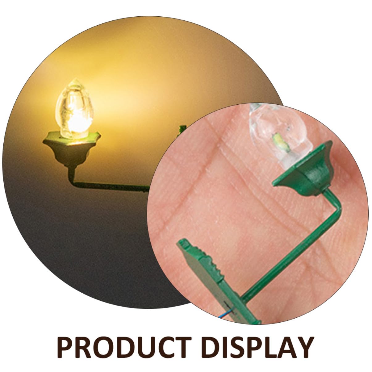 Sosoport 10Pcs Mini Luminous Wall Lamp Models for Sand Table DIY Decoration Simulation Mini Lamp Lightweight and Design for Miniature Garden and Landscape Decor