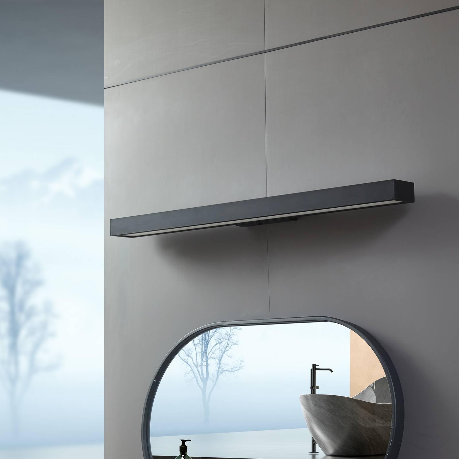 Lucande LED Wandleuchte, Wandlampe Bad Zafira (spritzwassergeschützt (Modern) in Schwarz aus Aluminium (1 flammig) - Wandleuchten Spiegelleuchte Badezimmer Wandbeleuchtung Badezimmerleuchte
