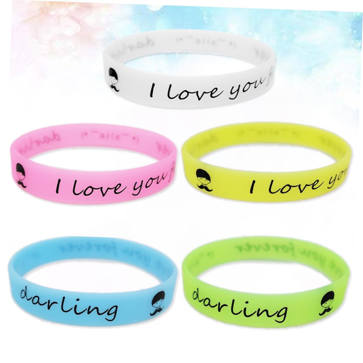 YARNOW 75 Pz braccialetto luminoso braccialetti in silicone personalizzati bagliore nei braccialetti scuri Braccialetti per promuovere un'organizzazione o un'attività polsiera maggiore