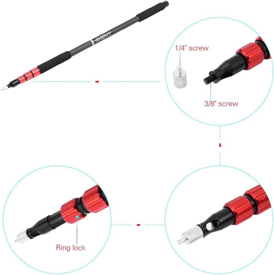 🛒 Flаѕh Sаlе Andoer Telescoping Microphone Boom Pole Carbon Fiber, 4 Sections Stretchable Handheld Microphone Holder Pole Flash Light Boom Sound Recording Grip Support Rod (6.6lbs Load Capacity&9.8ft Max.Length) Frее Shірріng 🛒 Andoer Telescoping Microphone Boom Pole Carbon Fiber, 4 Sections Stretchable Handheld Microphone Holder Pole Flash Light Boom Sound Recording Grip Support Rod (6.6lbs Load Capacity&9.8ft Max.Length)