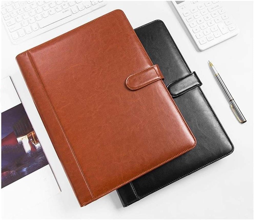 Porte-Documents A4 en Cuir avec Bloc-Notes Format Légal, Idéal pour Les Entretiens Professionnels. Pochettes Folio pour Le Travail De Bureau.
