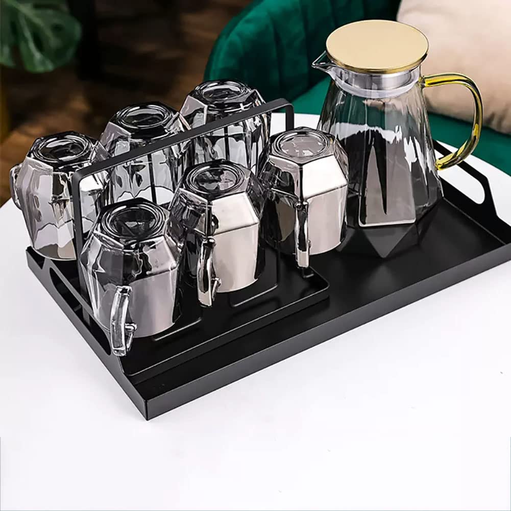 Highball Zestaw 6 szklanek do picia, bezołowiowe szklanki do wody, szklanki do napojów 270 ml, do kuchni i baru, zestaw kieliszków koktajlowych, przezroczyste zestawy szkła, szary dymny