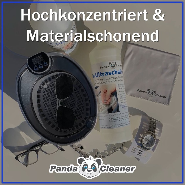 PandaCleaner Ultraschallreiniger Konzentrat 1 L â für Brillen, Schmuck, Zahnersatz & wasserfeste Uhren â kraftvoll & materialschonend â bis 1:40 verdünnbar â Made in Germany – Bild 8