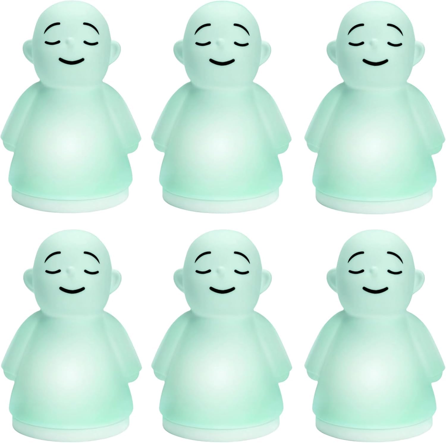 Set of 6 Stress Relief Night Light for Mindfulness - Guided Visual Meditation Tool for Women Men- Relaxing Self Care for Adults Kids
