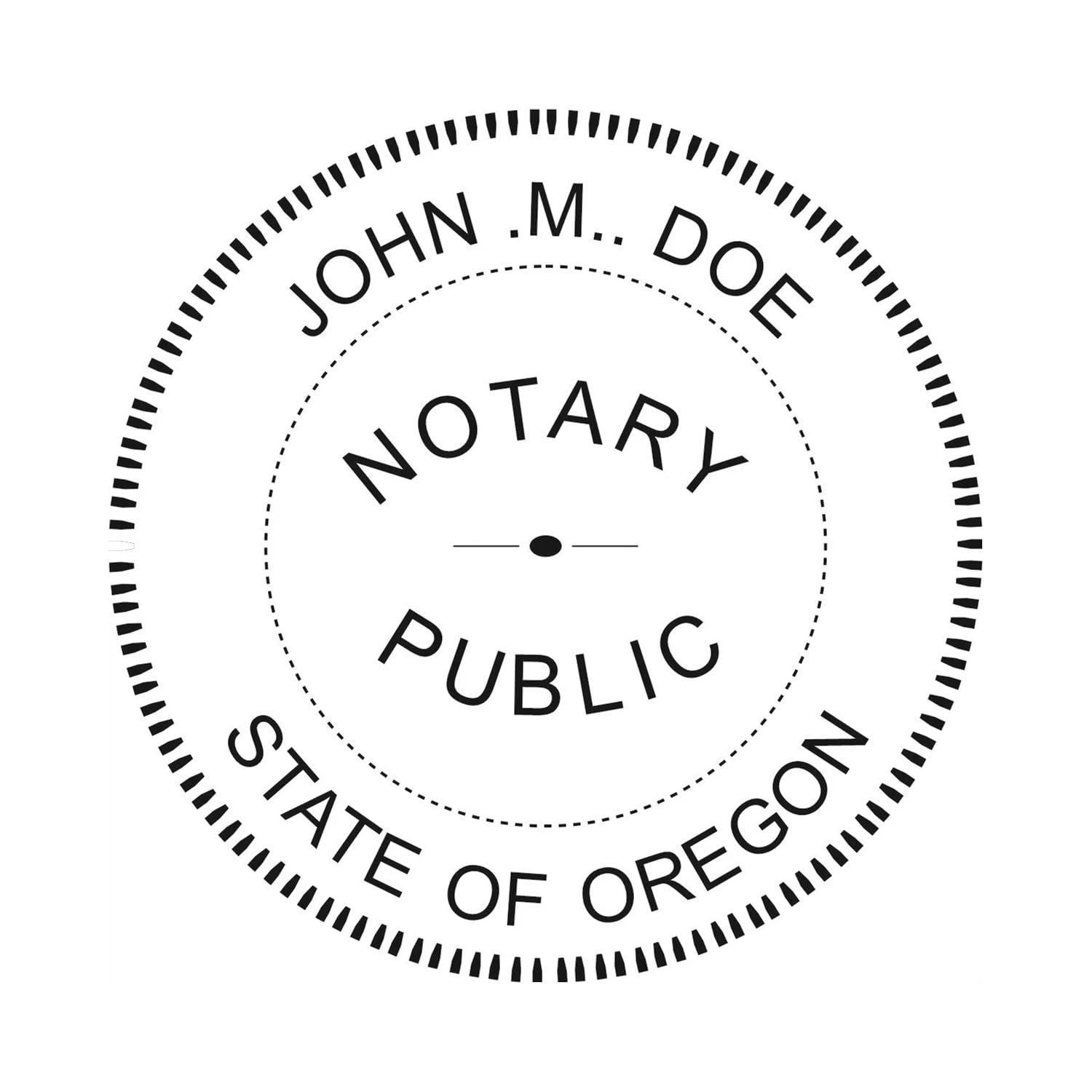 Oregon Round Notary Stamp | Official State Notary Stamp | Official Seals | Meets State Specifications (Oregon, Round Stamp)