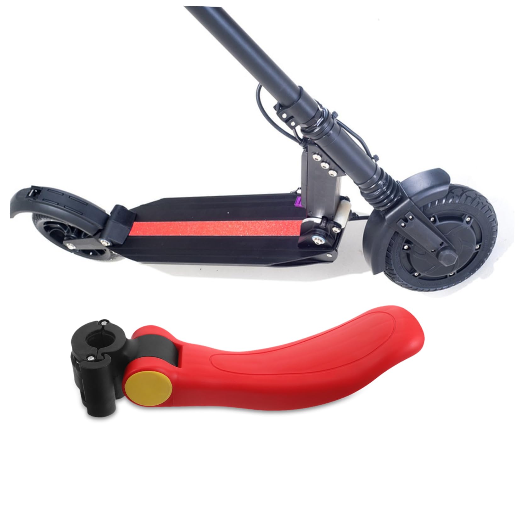 PartyKindom Siège Base Large de Trottinette pour Garçon et Filles Pliable en Plastique Rouge, Hauteur Réglable Confortable et Portable pour Sorties en Extérieur