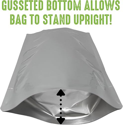 Miniatura 9 de Bolsas Mylar de 5 x 7 (12 pinta)  7 mil, cierre de cremallera reforzado (paquete de 50)