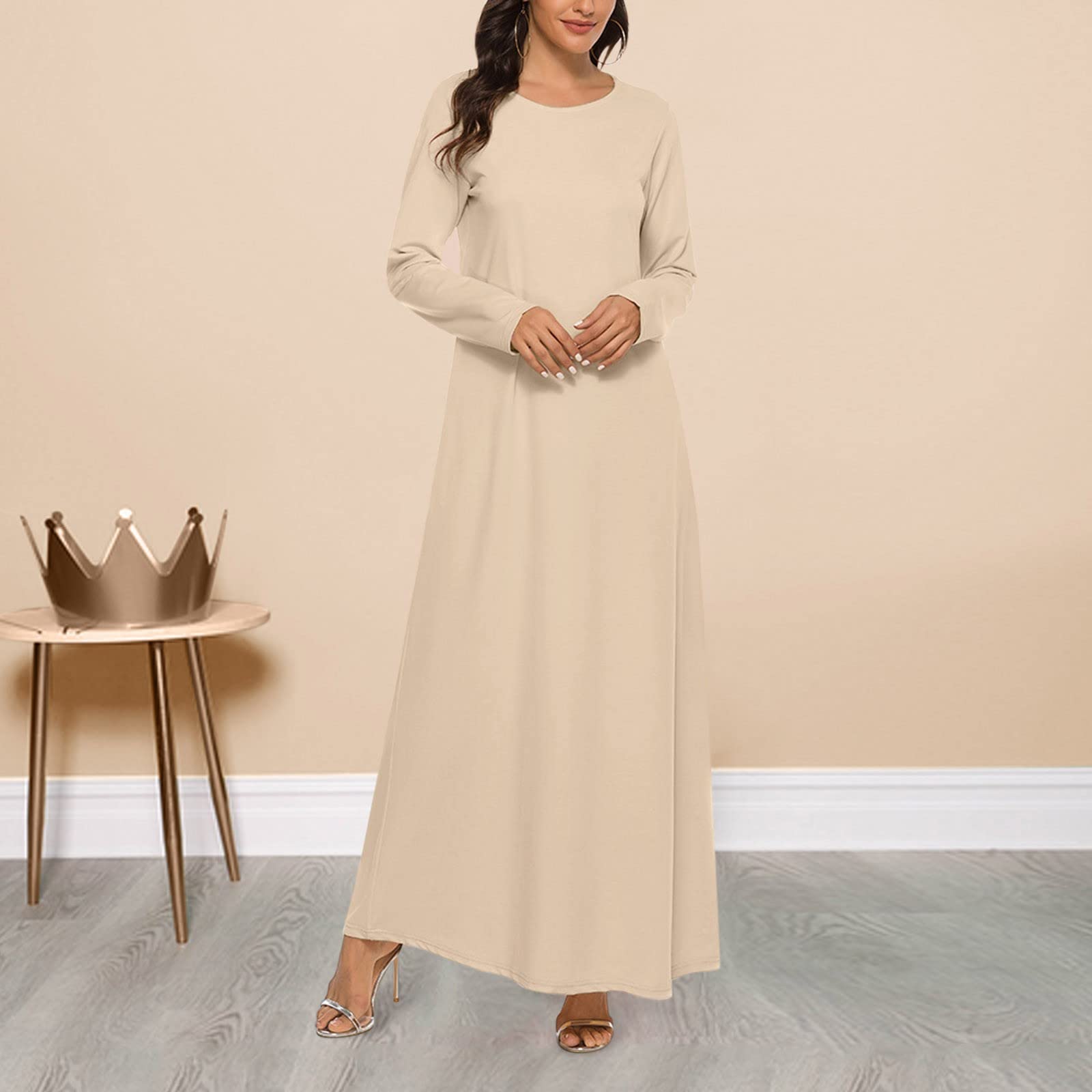 Genérico Vestido largo para mujer, noche, informal, cóctel, floral, elegante, talle alto, holgado, bohemio fiesta, boda, playa, atuendo casual verano A214