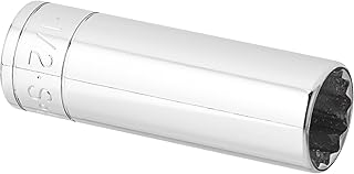 SK Professional Tools 44916 1/4 in. Drive 12-Point Fractional Deep Chrome Socket â‚¬â€œ 1/2 in, Cold Forged Steel Socket with SuperKrome Finish, Made in USA