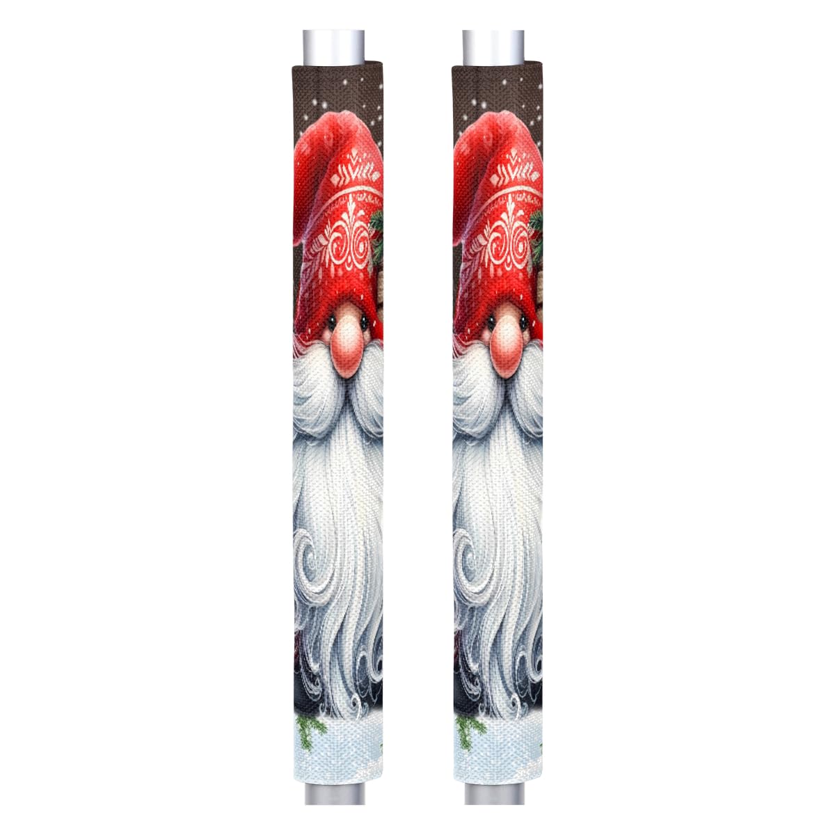 Pardick Christmas Cute Gnome Xams Snowflakes Refrigerator Door Handle Covers Set of 2 Washable Fridge Dishwasher Oven Mocrowave Door Decor Protector Handle Cover Keep Your Kitchen Appliance Clean