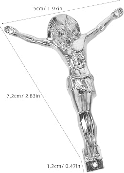 2pcs Jesus Corpus for Crucifix - 2.8 Metal Jesus Figurine - DIY Cross Wall Ornament - Religious Sculpture for Home Church Decoration Christmas Craft