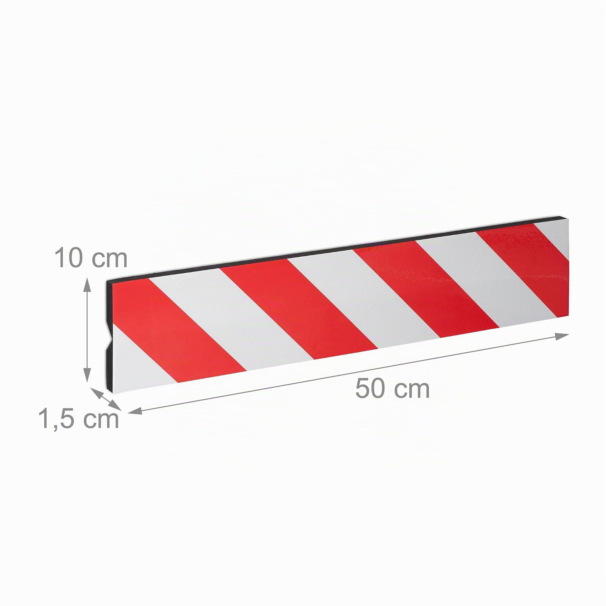 Relaxdays Paracolpi Garage, Set da 2, Protezione Portiere Auto, Adesivo Eva Paraurti da Muro, 50 x 10 cm, Rosso Bianco