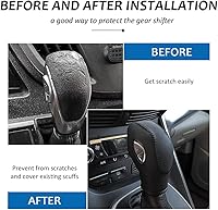 Vista 3 de Cubierta de perilla de cambio de marcha DEYTOP para Fusion/Escape/Focus/Fiesta, tapa de perilla de cambio de cuero para EcoSport/Transit/C-Max