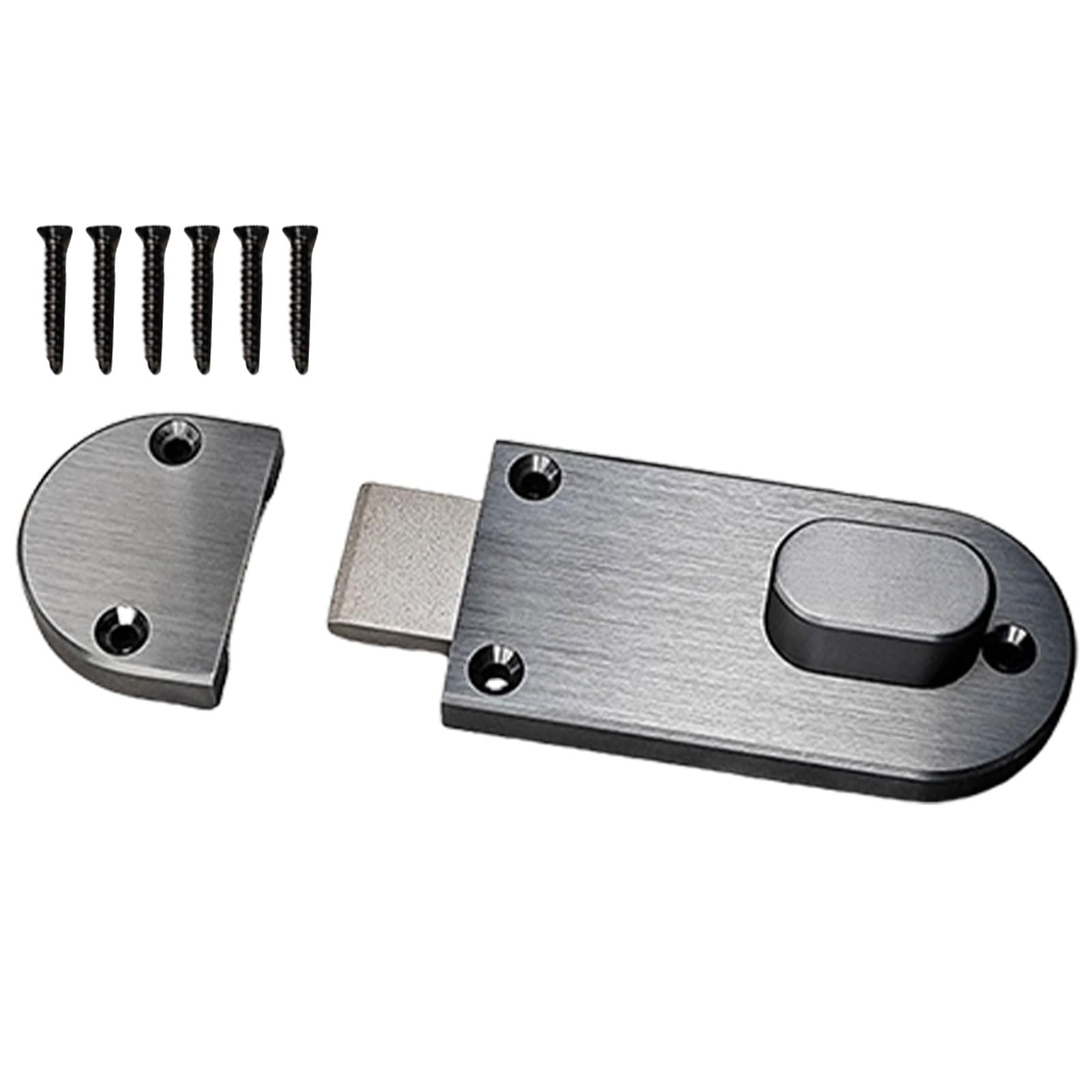 Tertioi Matte Grey Duty Aluminum Slide Bolt Latch Easy Installation Multifunctional Aluminum Door Latch Upgrade Wood Rustproof Fasteners