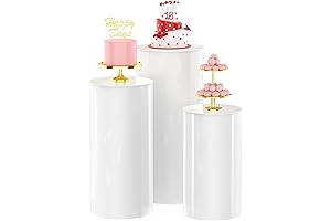 Wokceer Cylinder Pedestal Stands for Parties